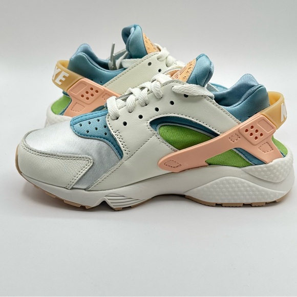 Women’s Nike Air Huarache SE Orange Blue Green Sneakers Retro DQ0117-100 Sz 6.5 - Picture 7 of 10
